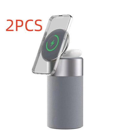 3 In 1 Multi - Function IPhone And AirPods Wireless Charger Portable Bluetooth Speaker With Touch Lamp For Home And Office - KilimanjaroStore.KilimanjaroStore.