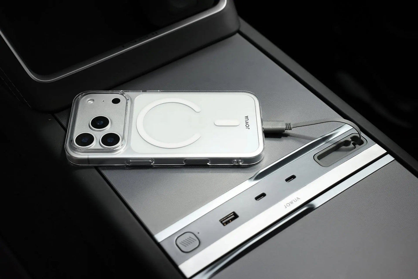 iPhone Case for Tesla Car Mount with MagSafe + Phone Tether Tab Set (iPhone 17 Series) - KilimanjaroStore.JOWUA