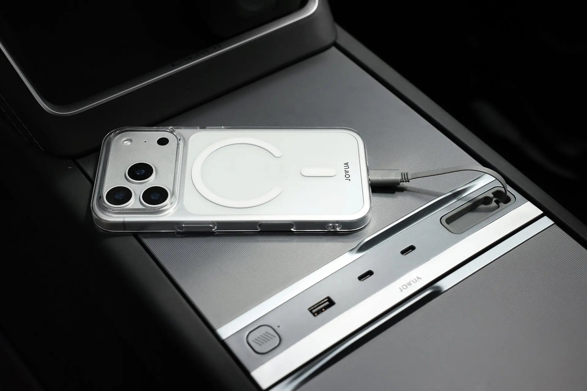 iPhone Case for Tesla Car Mount with MagSafe + Phone Tether Tab Set (iPhone 17 Series) - KilimanjaroStore.JOWUA