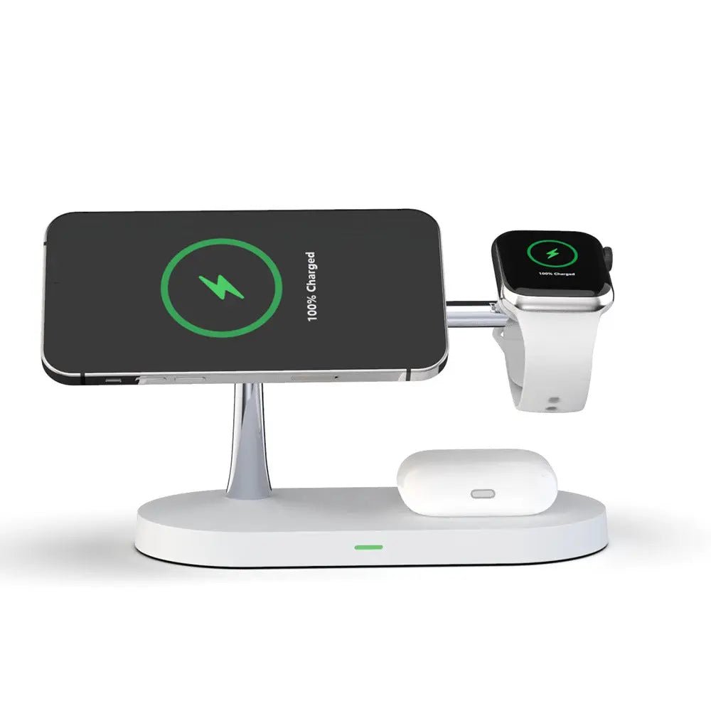 Multifunctional Five - In - One Magnetic Wireless Charging Watch Headset Desktop Mobile Phone Holder Charger 15W Fast Charge - KilimanjaroStore.KilimanjaroStore.