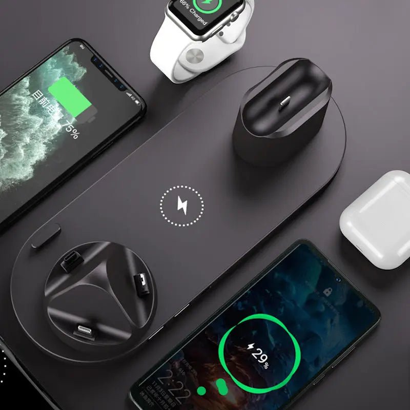 Wireless Charger For IPhone Fast Charger For Phone Fast Charging Pad For Phone Watch 6 In 1 Charging Dock Station - KilimanjaroStore.KilimanjaroStore.