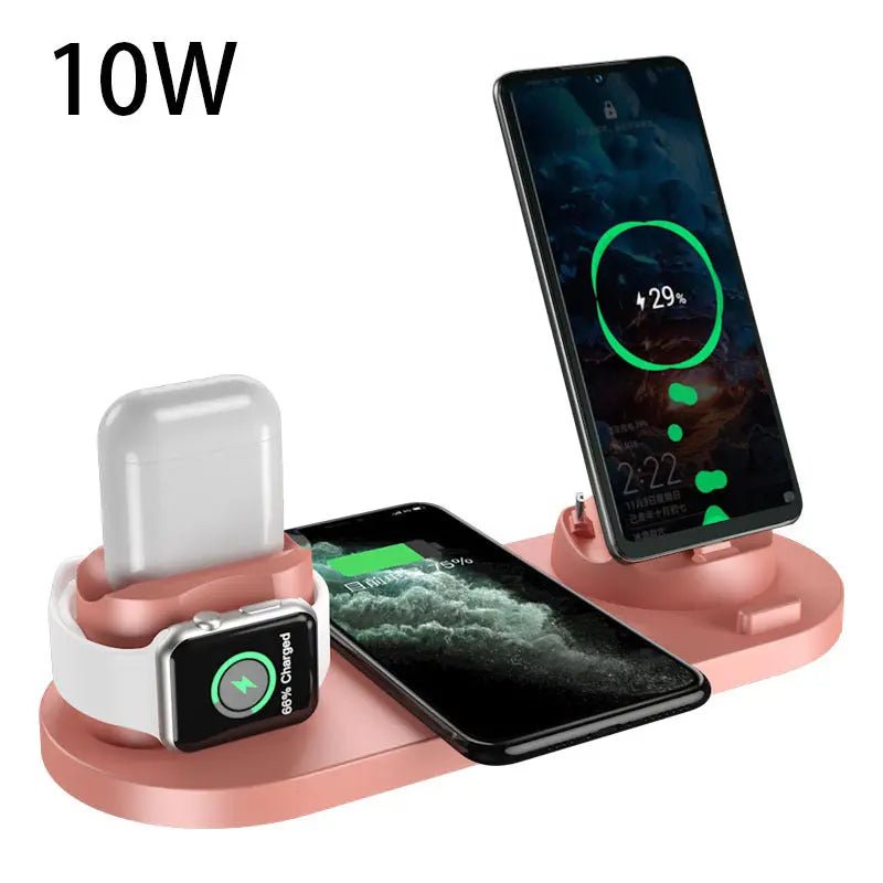 Wireless Charger For IPhone Fast Charger For Phone Fast Charging Pad For Phone Watch 6 In 1 Charging Dock Station - KilimanjaroStore.KilimanjaroStore.