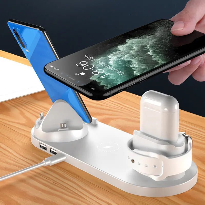 Wireless Charger For IPhone Fast Charger For Phone Fast Charging Pad For Phone Watch 6 In 1 Charging Dock Station - KilimanjaroStore.KilimanjaroStore.