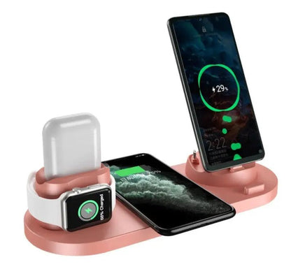 Wireless Charger For IPhone Fast Charger For Phone Fast Charging Pad For Phone Watch 6 In 1 Charging Dock Station - KilimanjaroStore.KilimanjaroStore.