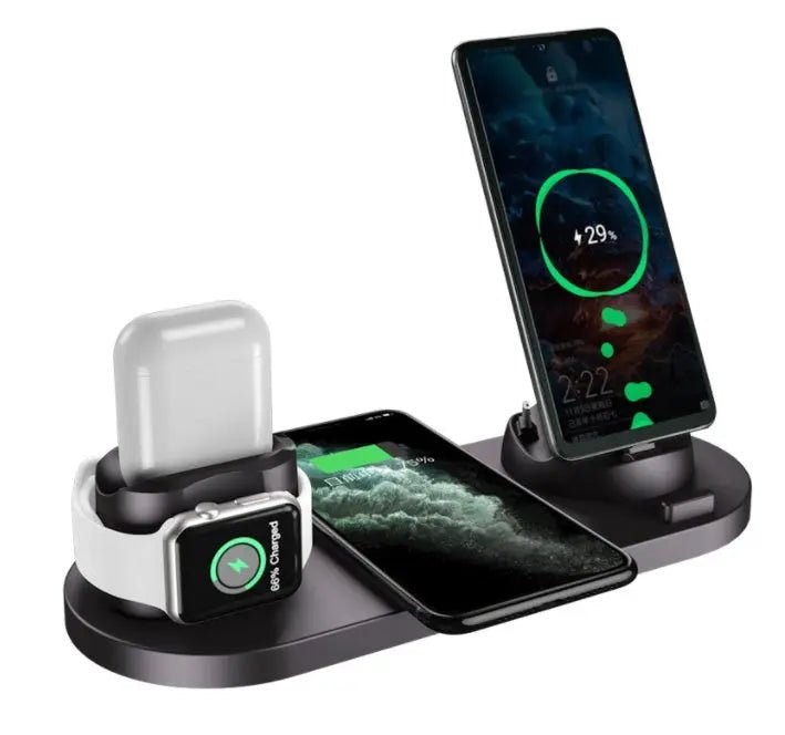 Wireless Charger For IPhone Fast Charger For Phone Fast Charging Pad For Phone Watch 6 In 1 Charging Dock Station - KilimanjaroStore.KilimanjaroStore.