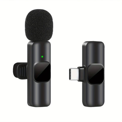 Wireless Lavalier Lapel Microphone For IPhone IPad Professional Wireless Clip Mic - Cordless Omnidirectional Condenser Recording Mic For Interview Video Podcast Vlog YouTube - KilimanjaroStore.KilimanjaroStore.
