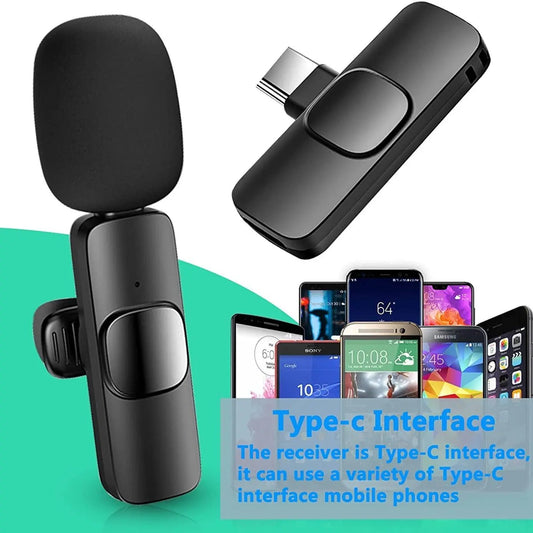 Wireless Lavalier Lapel Microphone For IPhone IPad Professional Wireless Clip Mic - Cordless Omnidirectional Condenser Recording Mic For Interview Video Podcast Vlog YouTube - KilimanjaroStore.KilimanjaroStore.